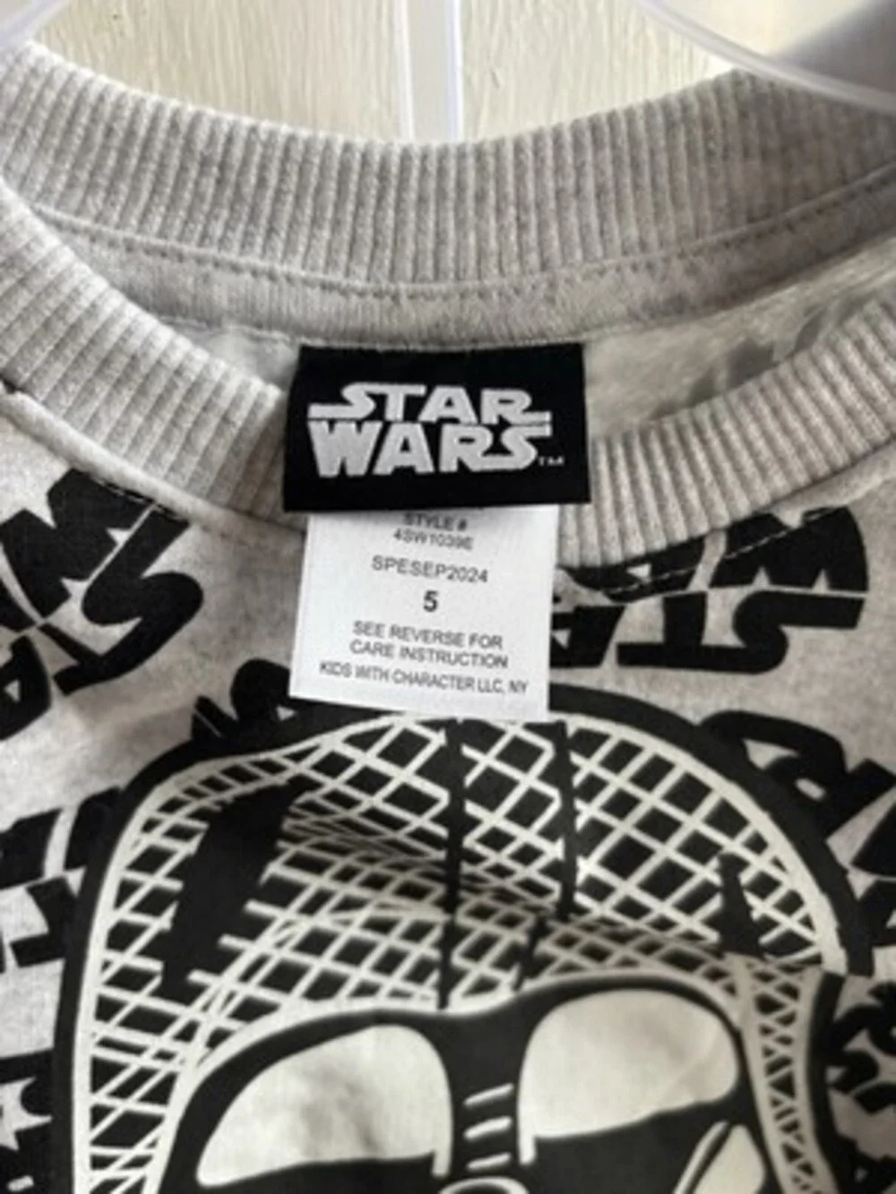 Star Wars Baby Fleece Sweatshirt & Jogger Shorts Set Size 5 Boys
